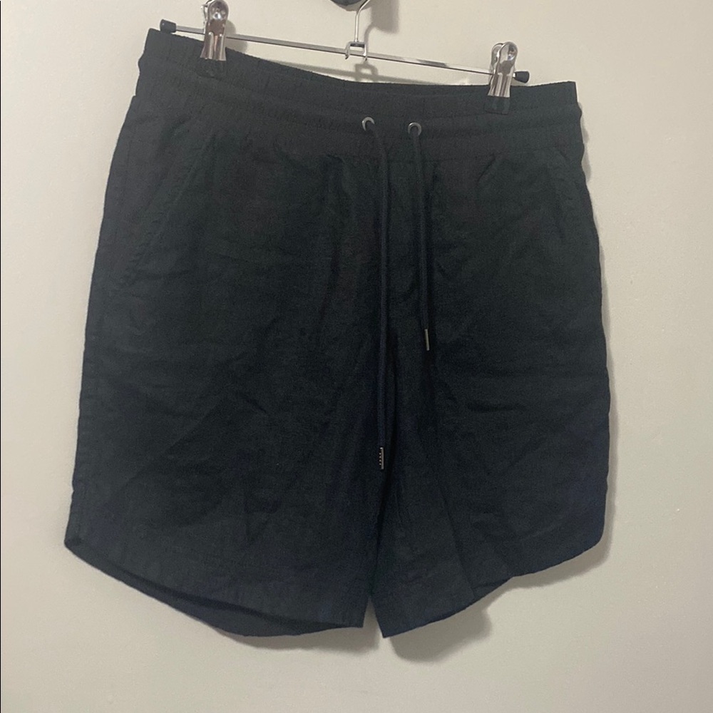 Athleta Black Active 100% Linen Shorts